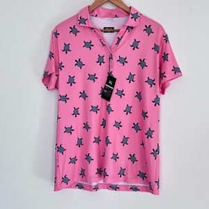 Waggle Women’s Polo Shirt Turtles Size XL New  Golf Tennis *D82